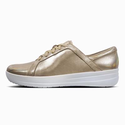 Fitflop F-Sporty II Leather Lace-Up - Sneaker Damen - Gold (MRK387521)